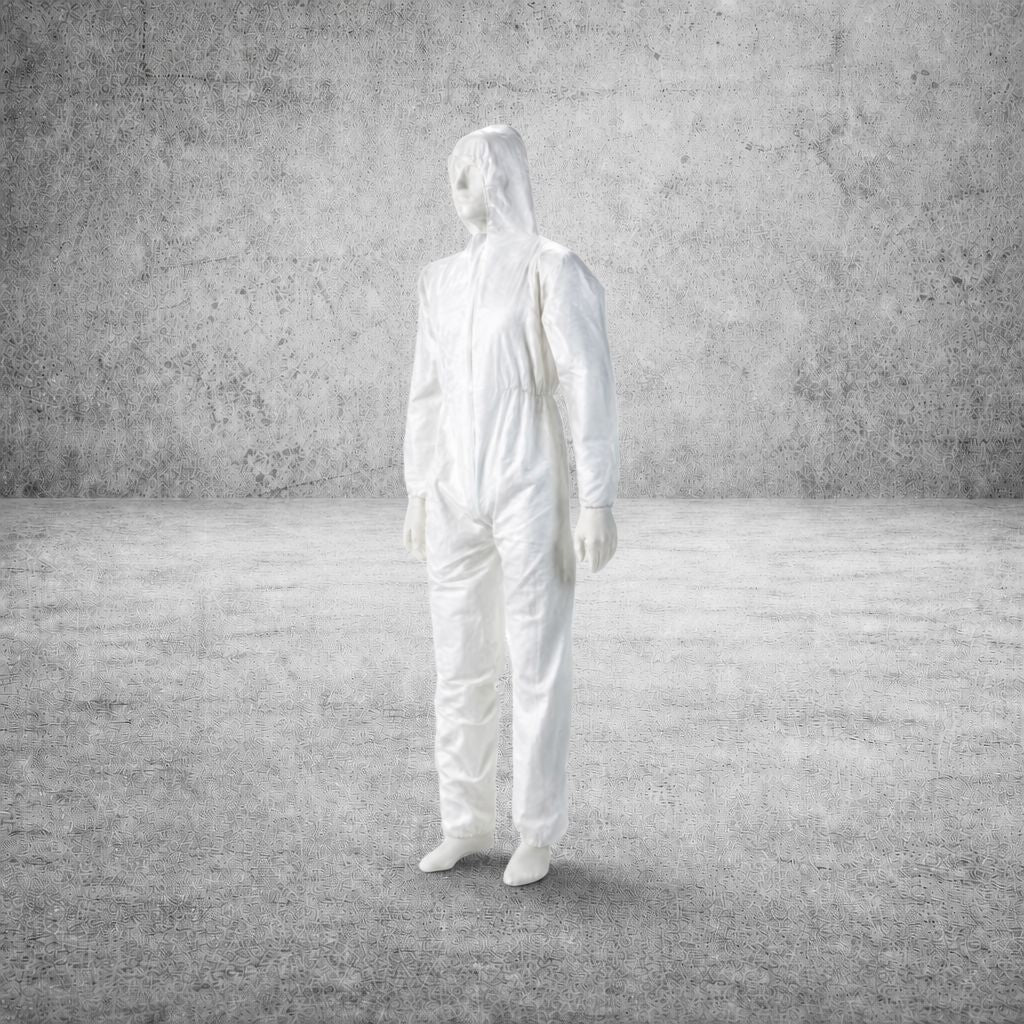 DISPOSABLE OVERALLS WHITE