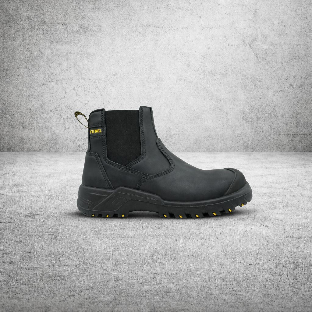 REBEL CRAZY HORSE WORK BOOT - BLACK