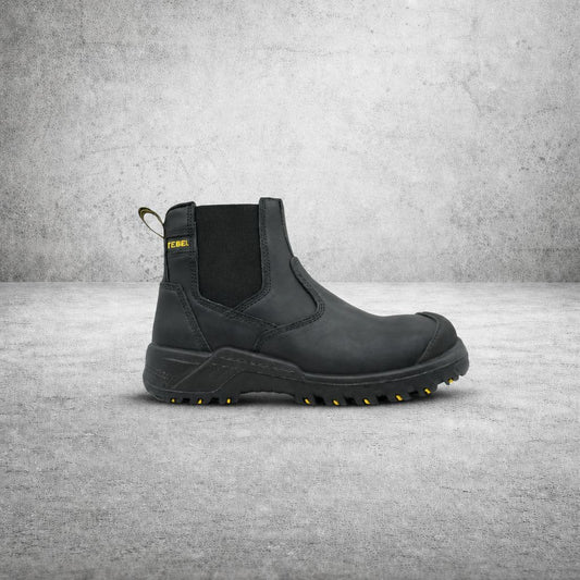 REBEL CRAZY HORSE WORK BOOT - BLACK