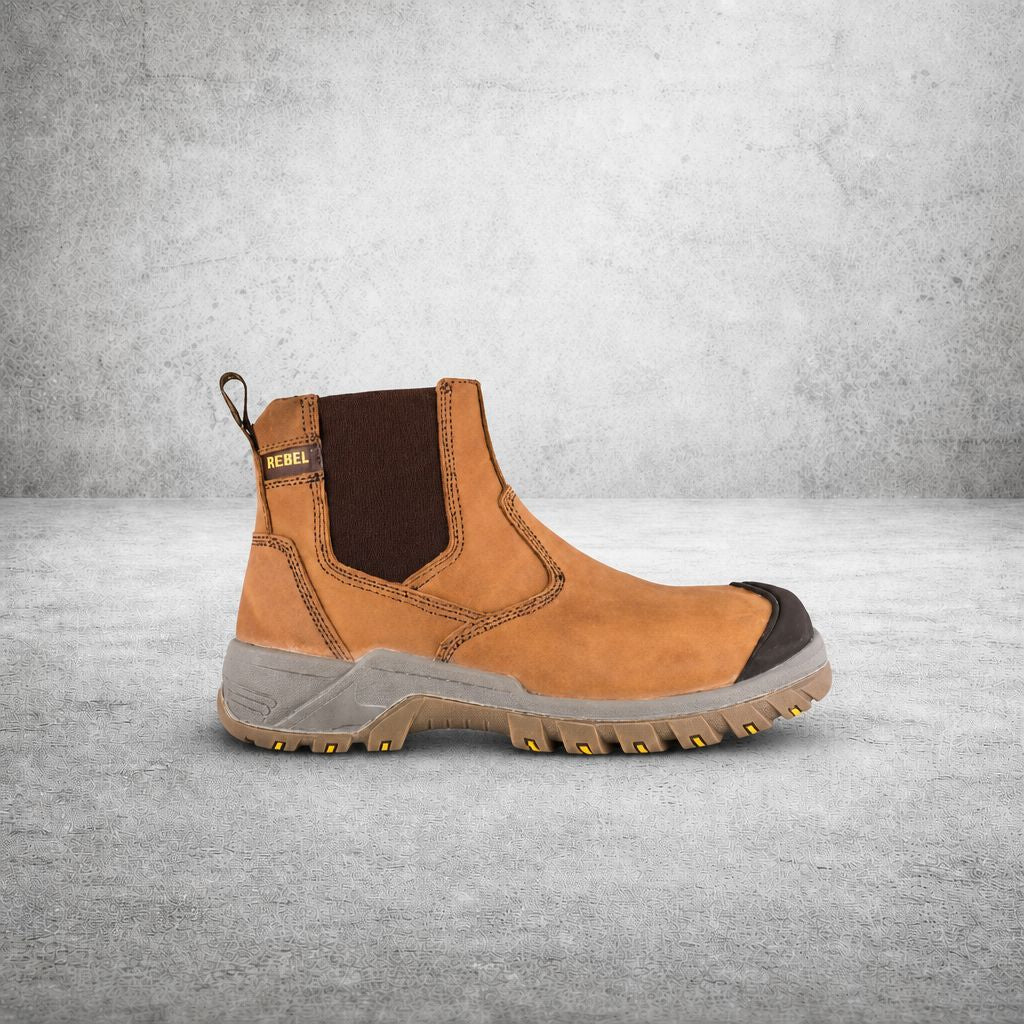 REBEL CRAZY HORSE WORK BOOT - TAN