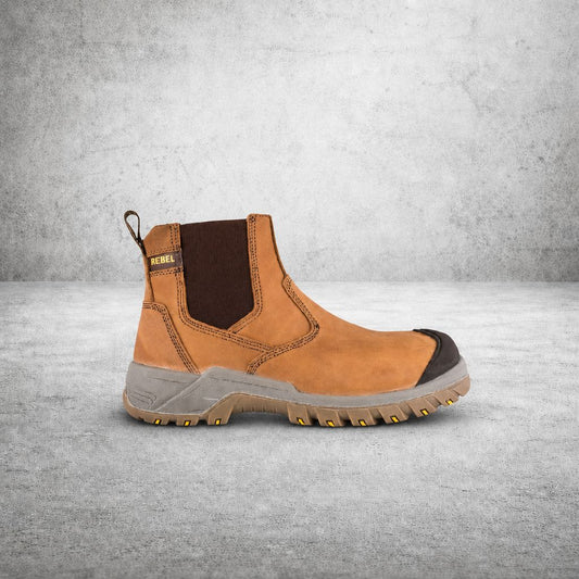 REBEL CRAZY HORSE WORK BOOT - TAN