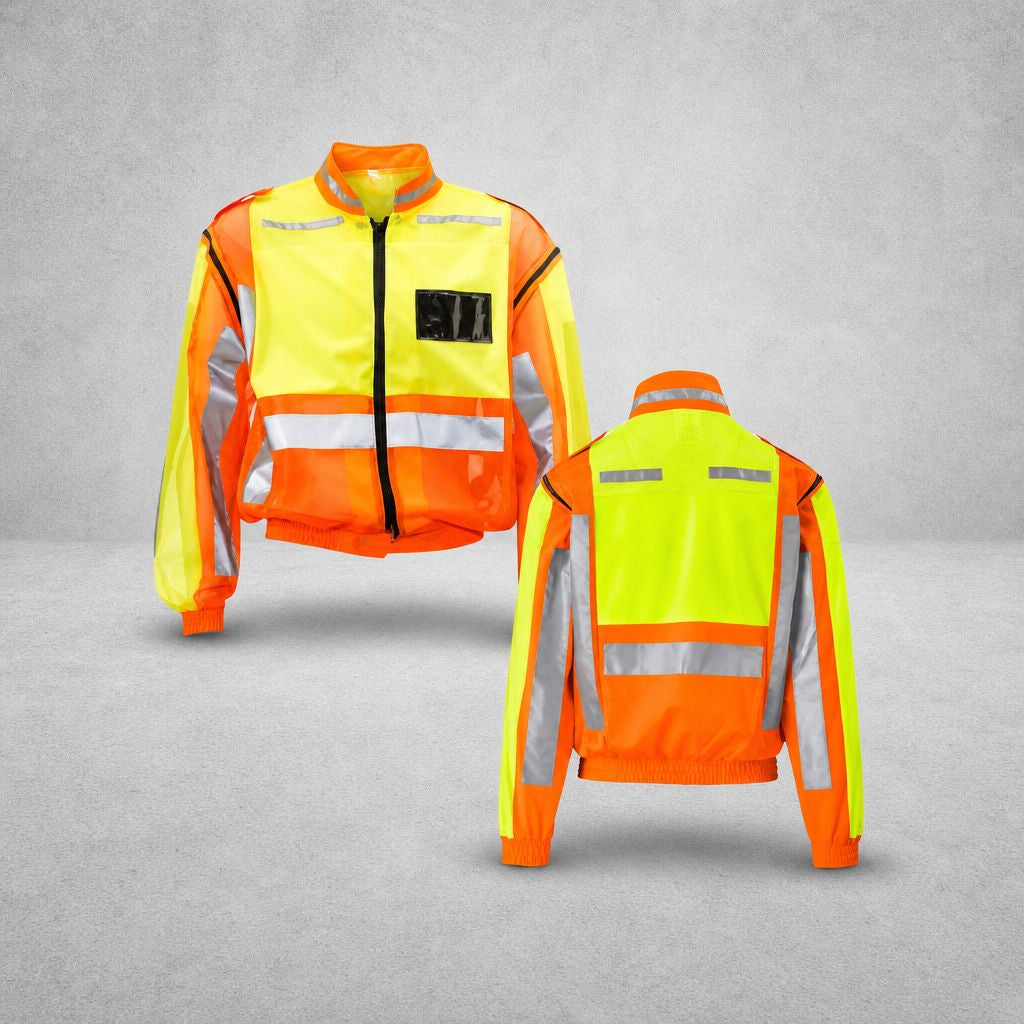 REFLECTIVE LONG SLEEVE JACKET WITH COLLAR